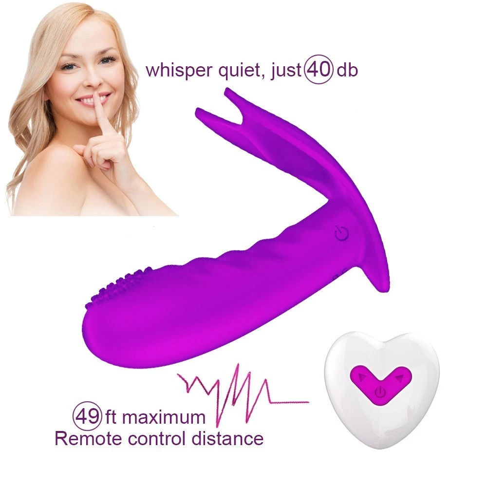 Silicone 7-Frequency Wireless Remote Control Wearable Butterfly Female Massage Masturbator Adult Products OEM