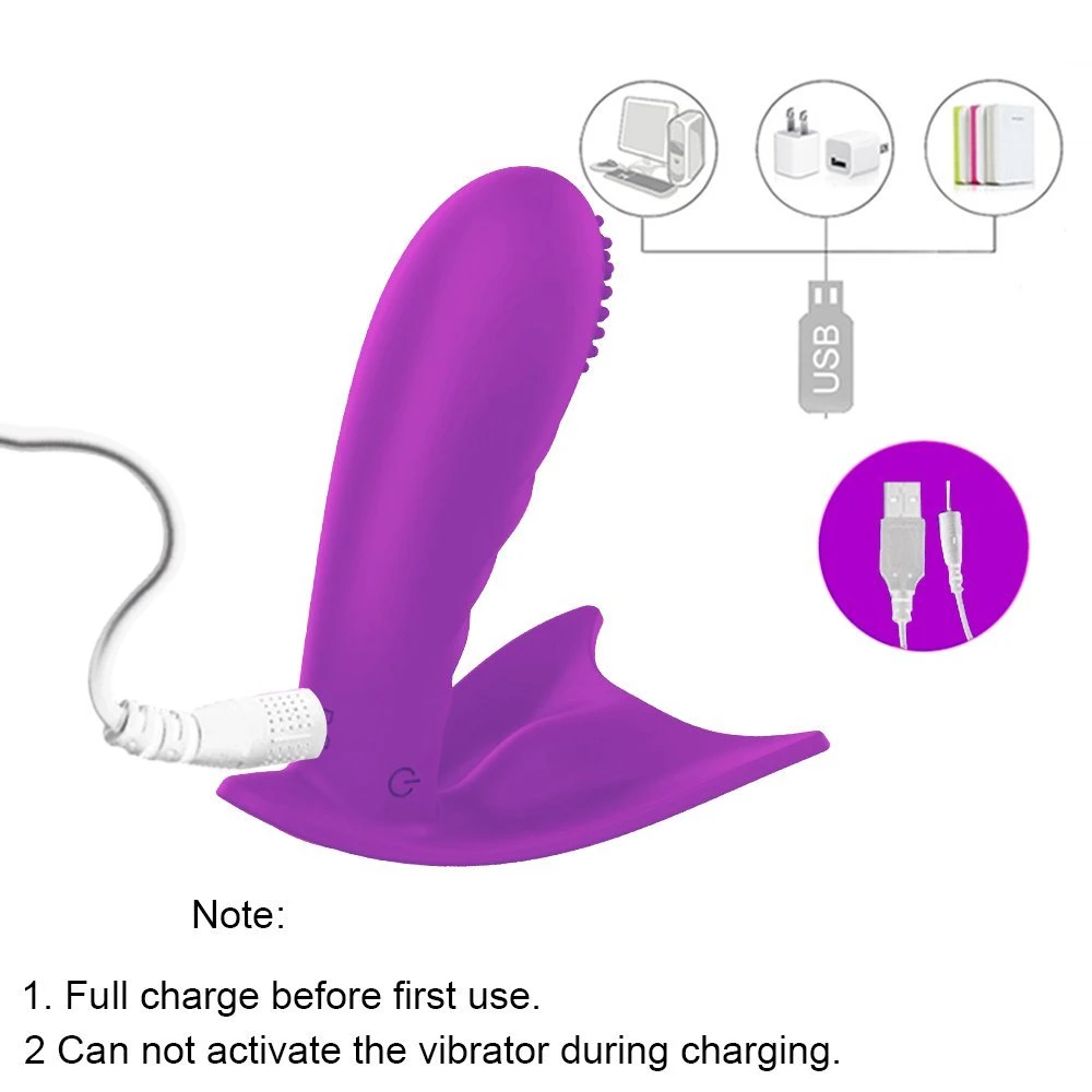 Silicone 7-Frequency Wireless Remote Control Wearable Butterfly Female Massage Masturbator Adult Products OEM