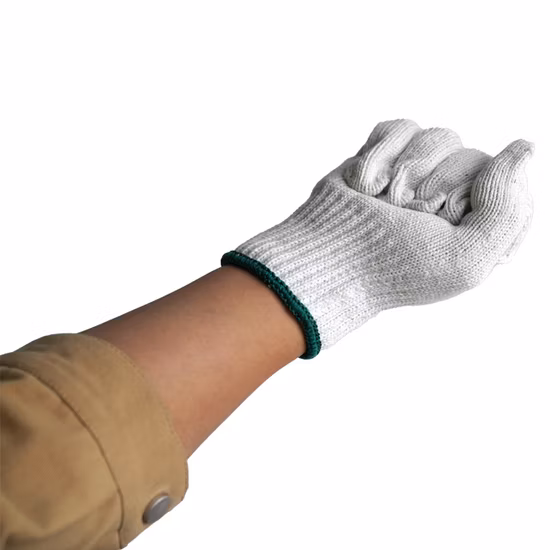 中国卸売 7/10 ゲージ産業/作業/ハンド Guantes 安全作業手袋白綿ニット手袋